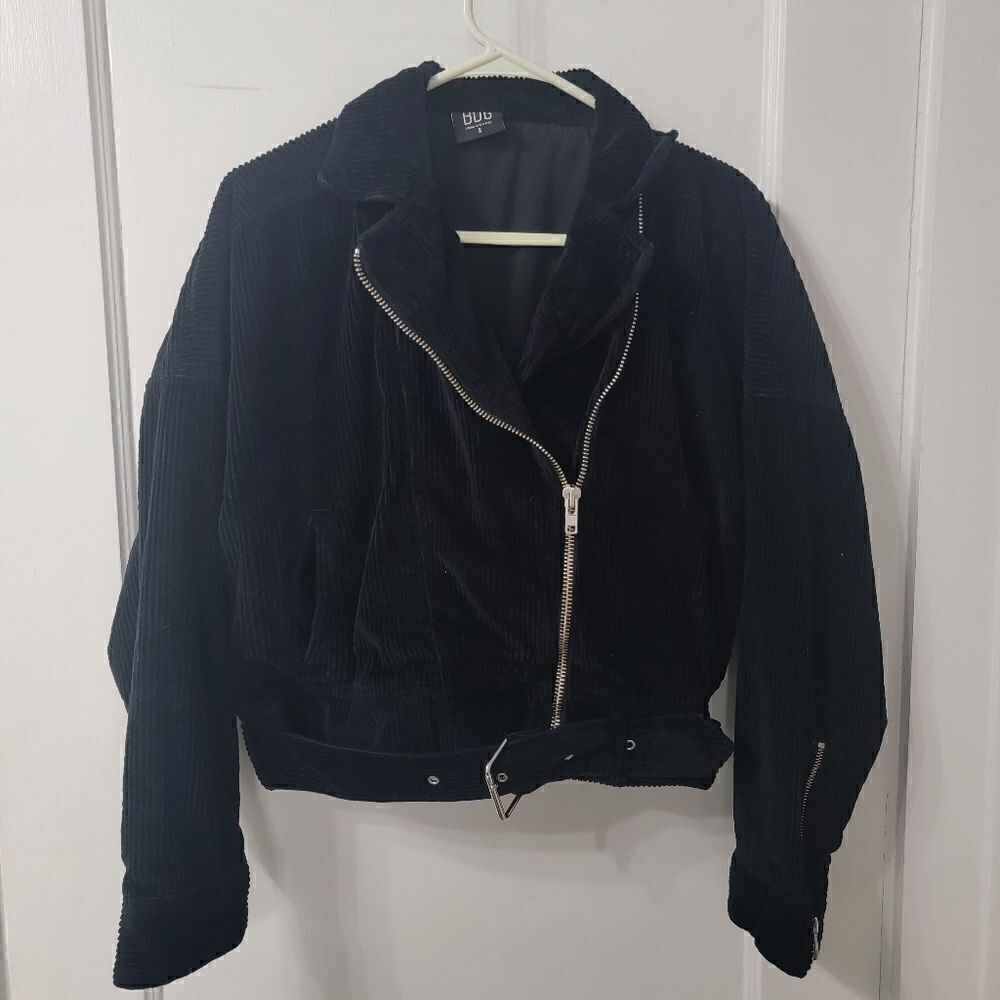 Urban Outfitters BDG black corduroy moto jacket sz small